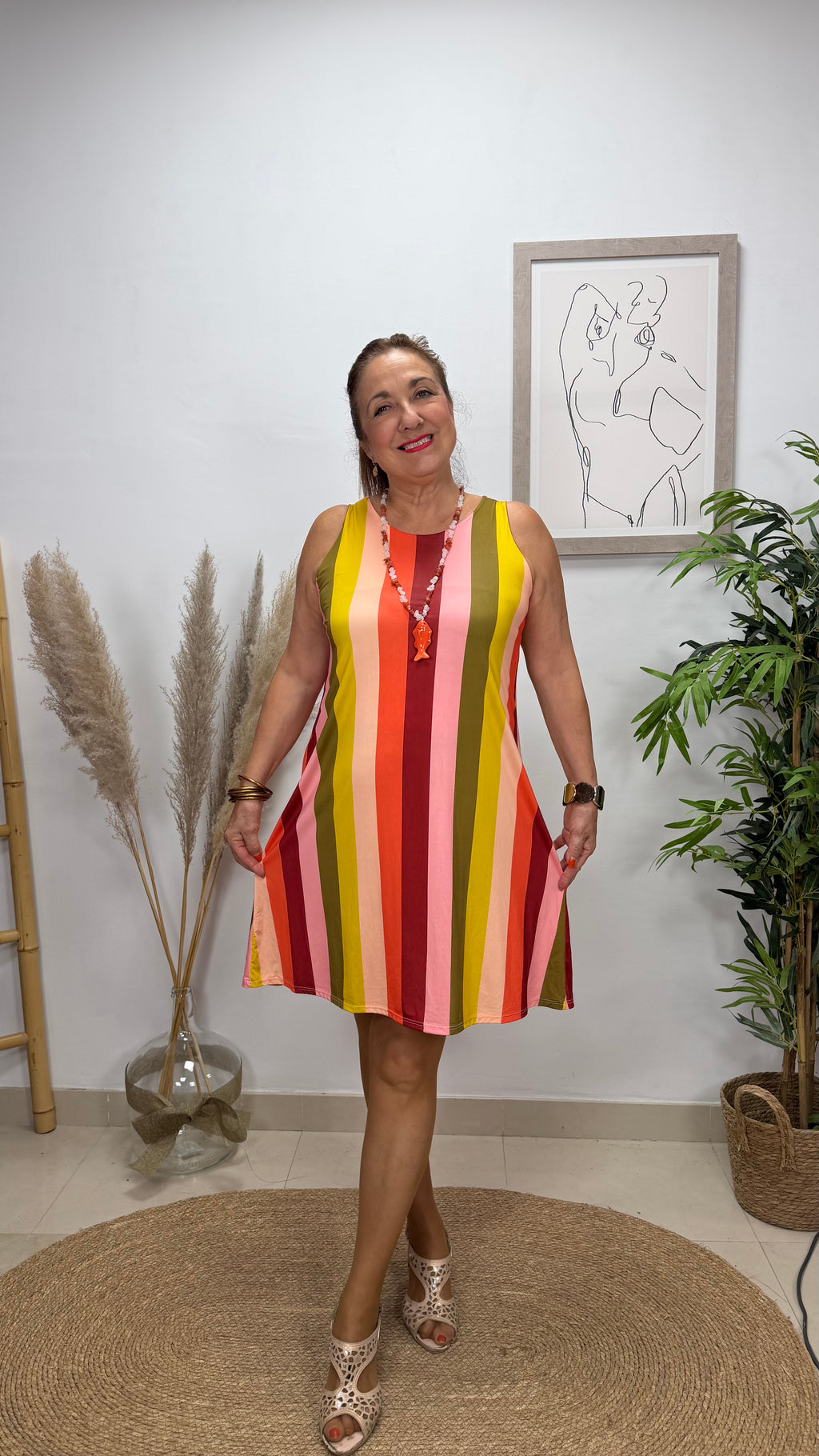 Vestido Corto Rayas