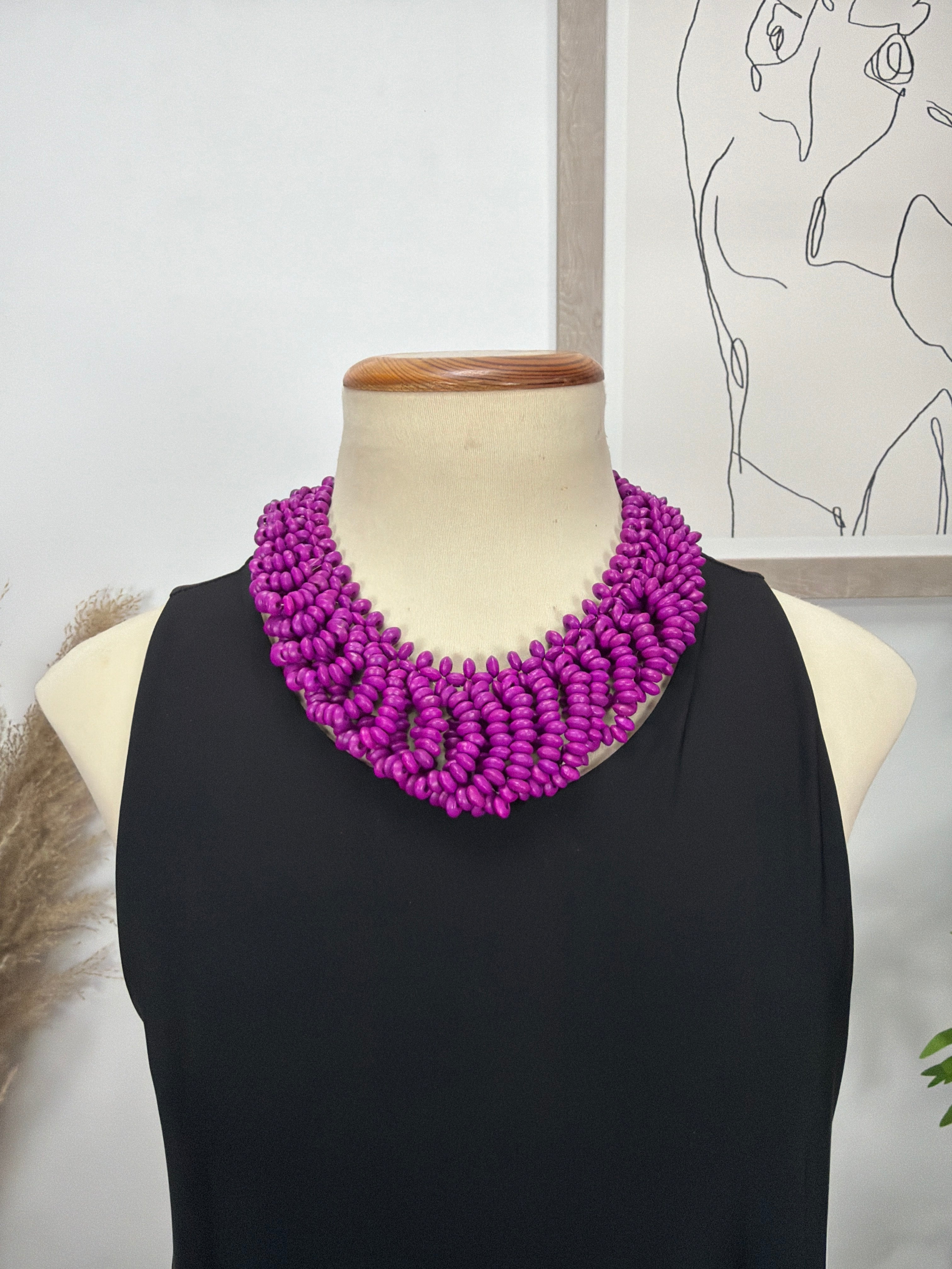 Collar Buganvilla Detalles