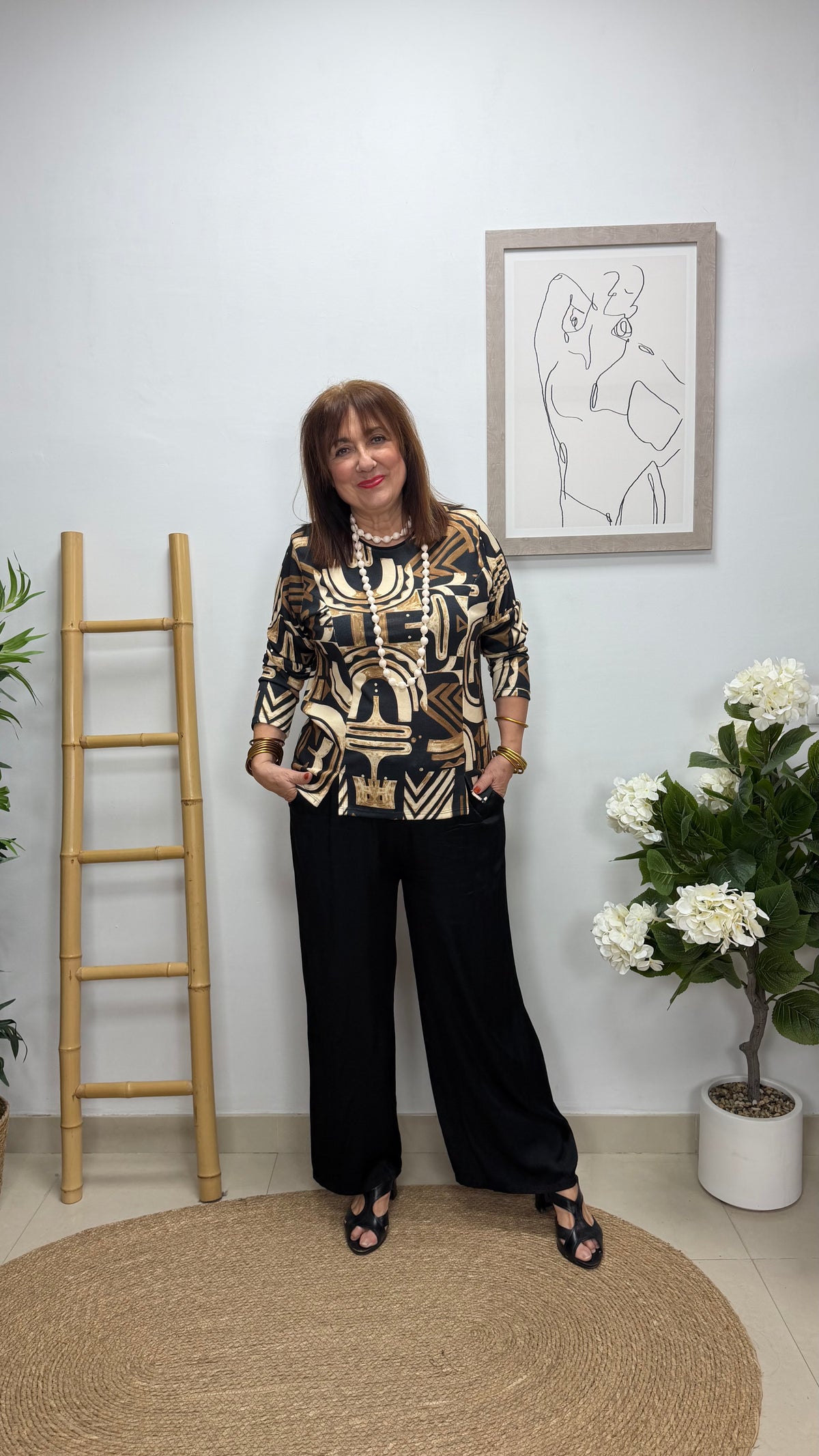 Blusa Jeroglífico Negro