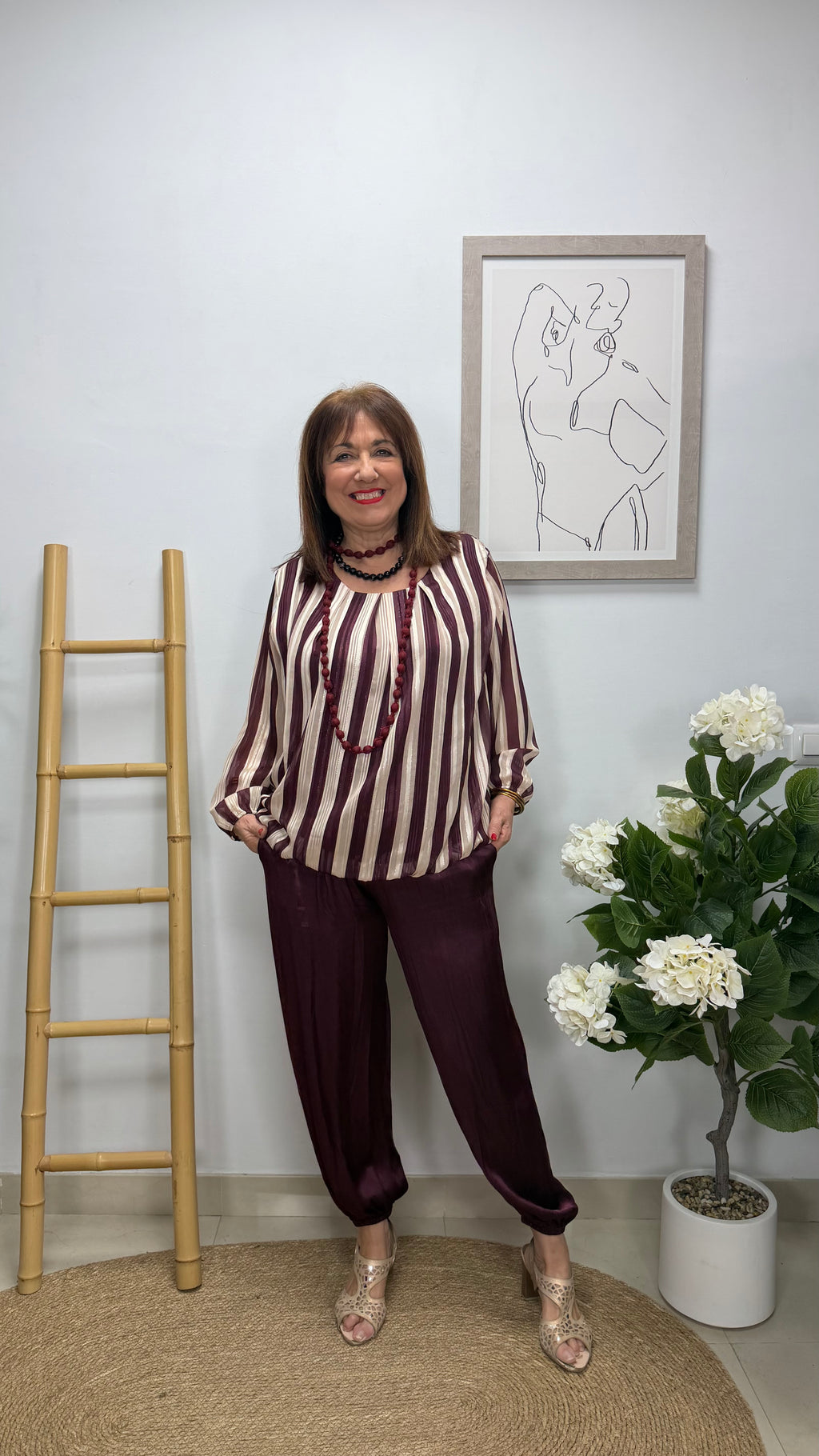 Blusa Maruja Burdeos