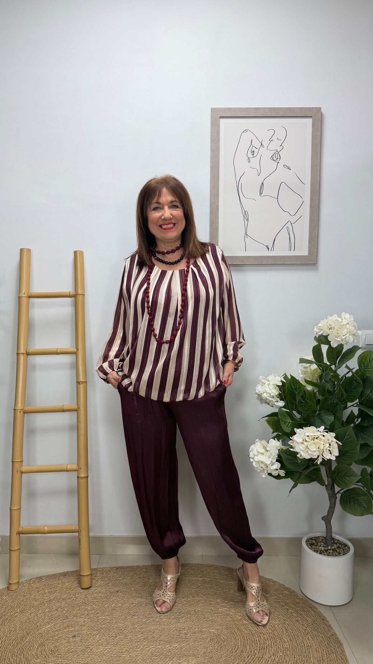 Blusa Maruja Burdeos