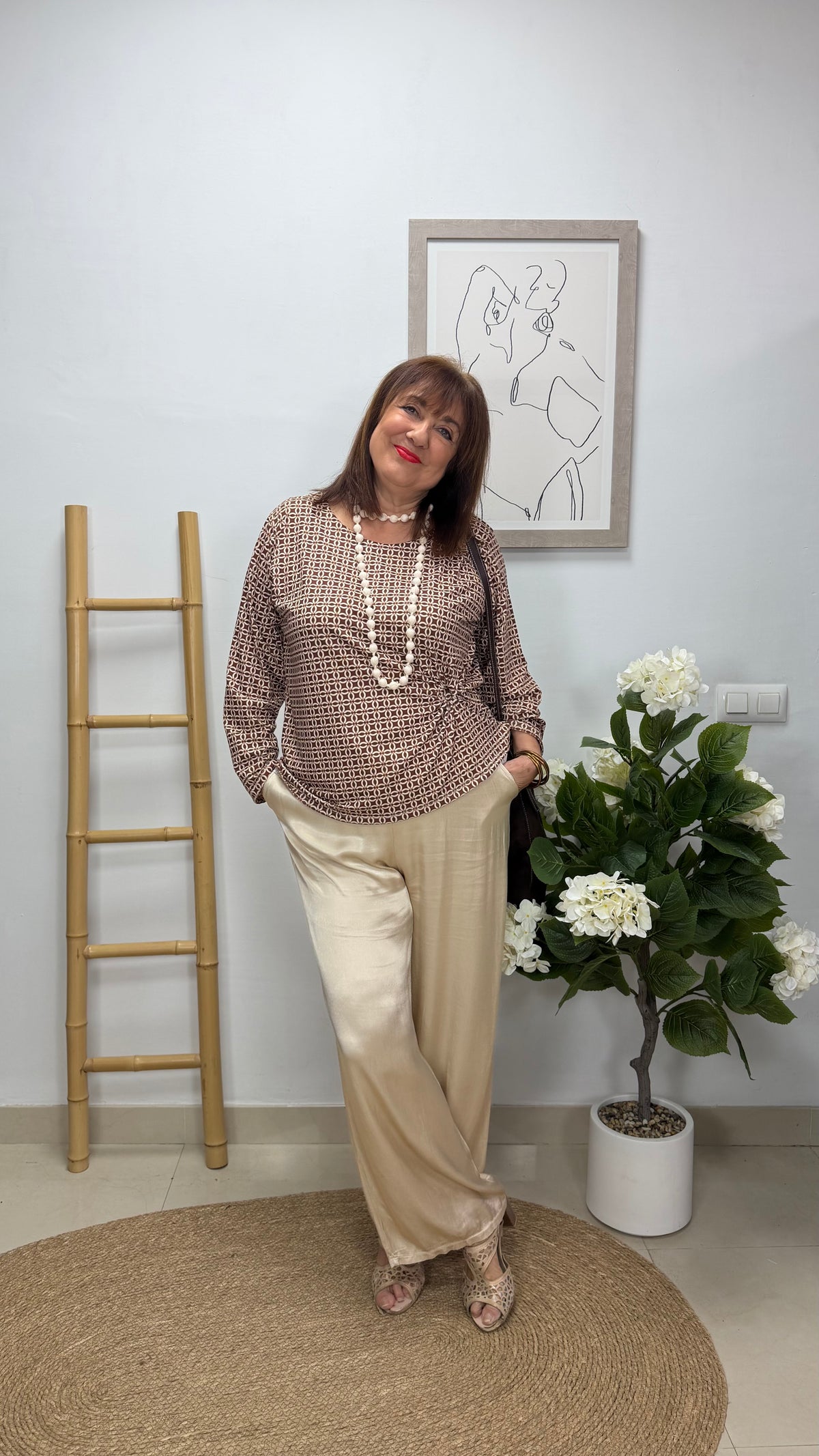 Blusa Trébol Marrón