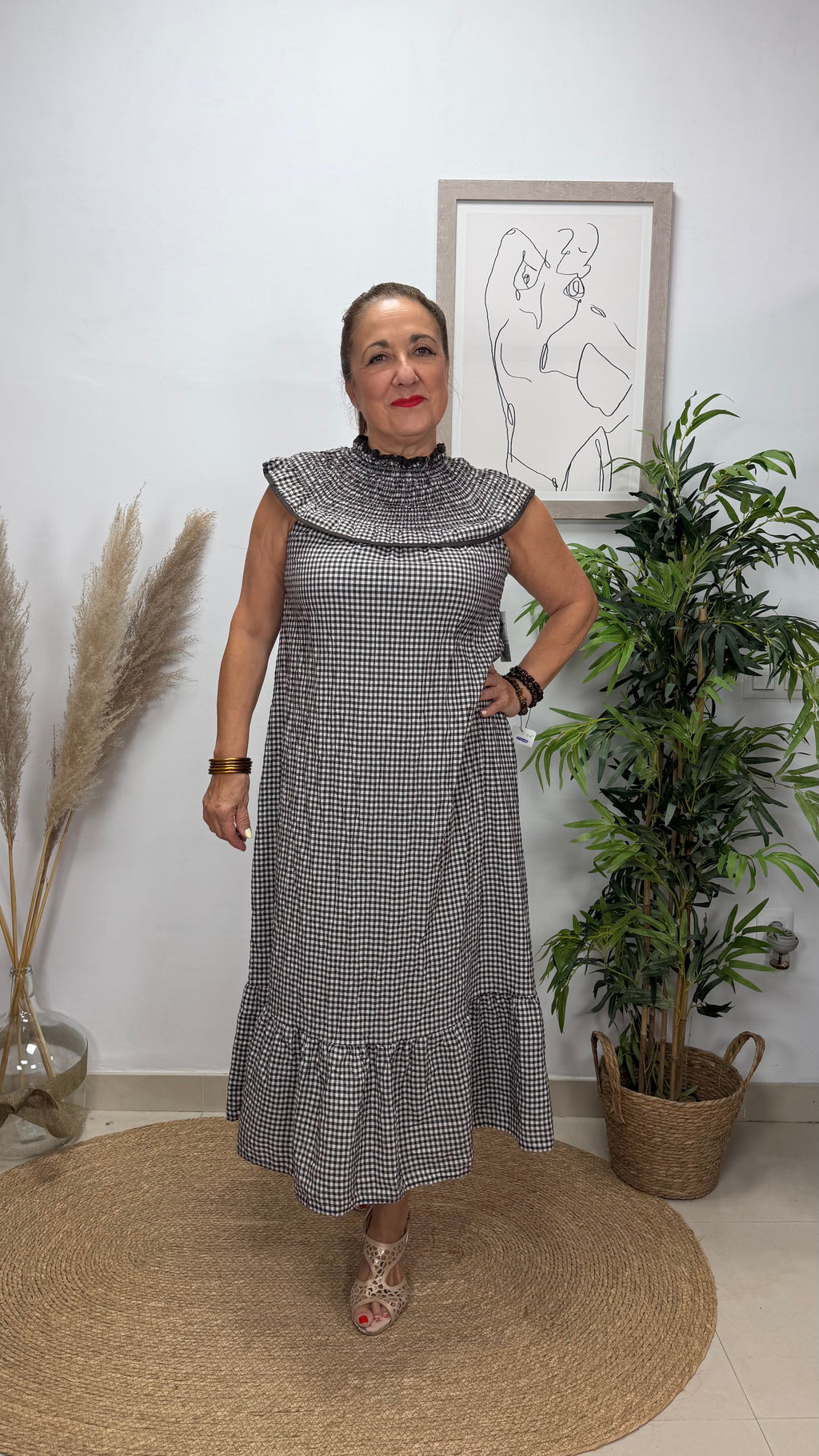Vestido Cuello Vichy