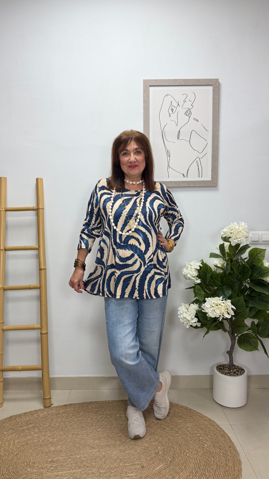 Blusa Espiral Azul