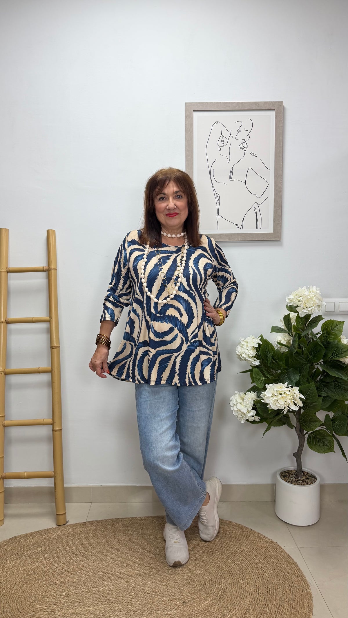 Blusa Espiral Azul