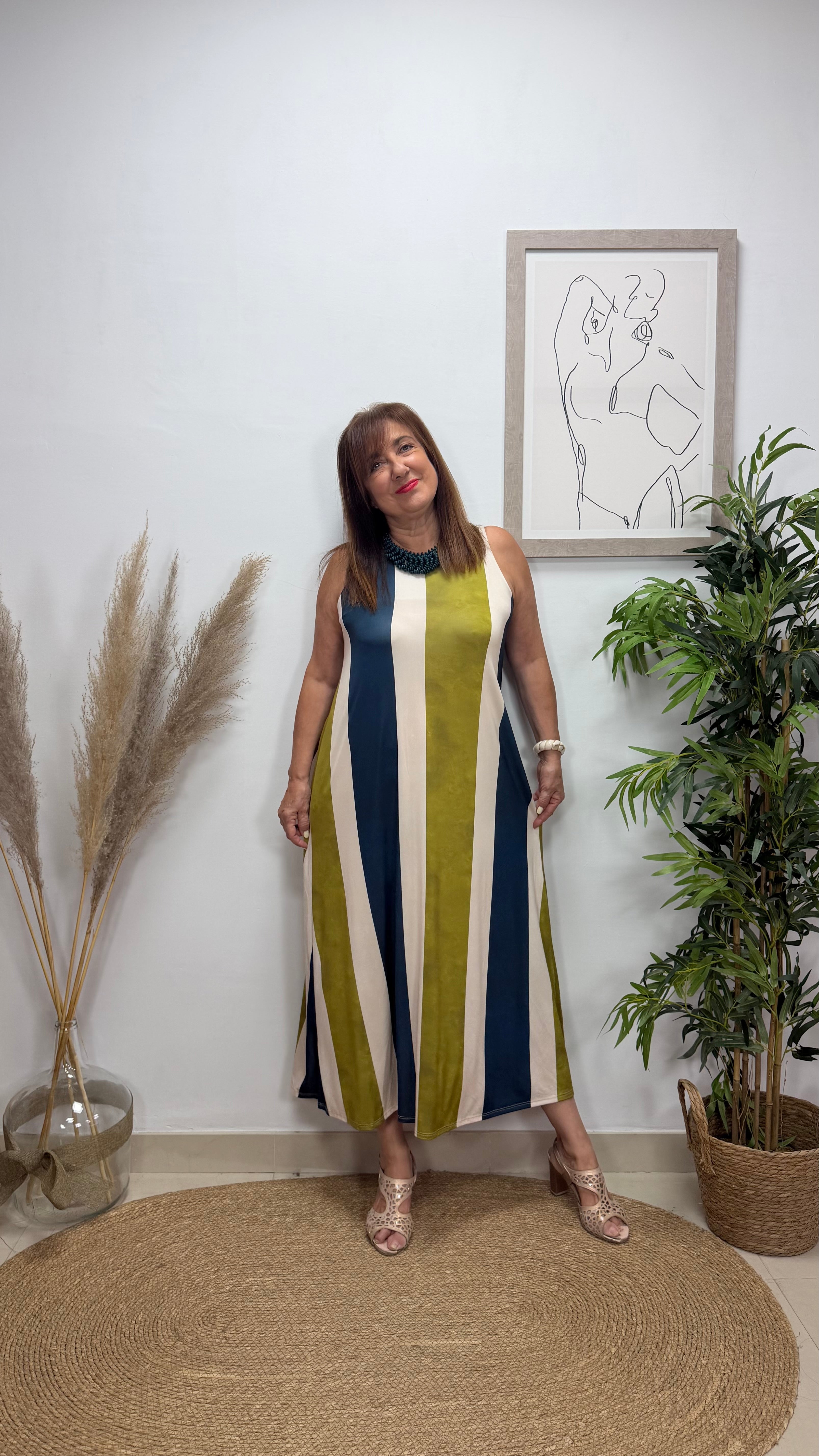 Vestido Nasha Azul-Lima