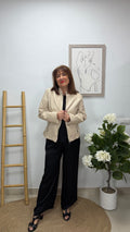 Cazadora Polipiel Forrada Beige