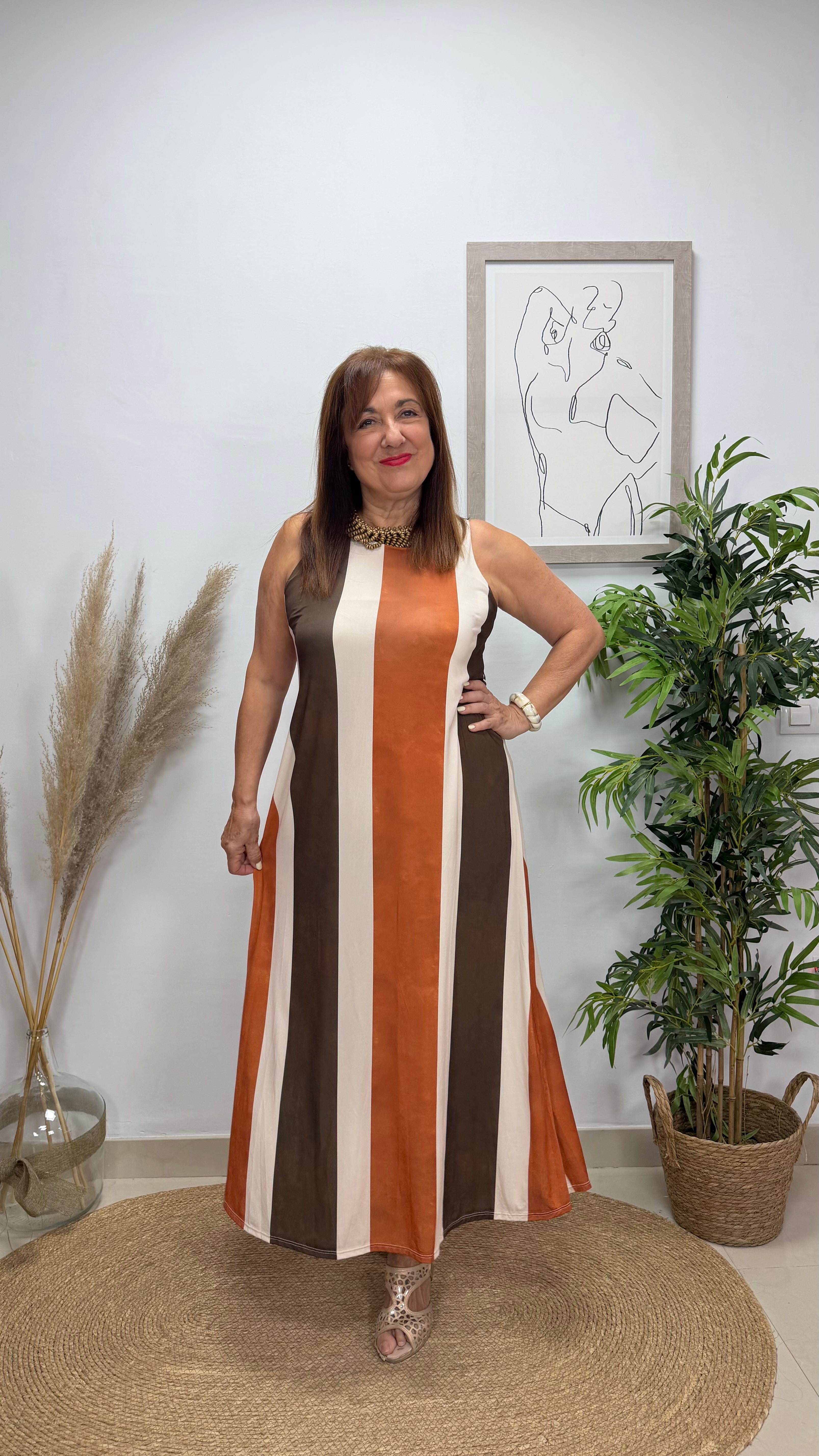Vestido Nasha Caldera-Marrón