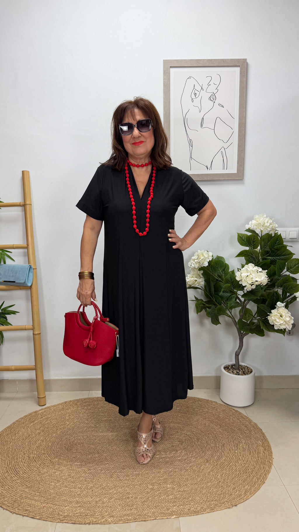 Vestido Paula Negro sin manga