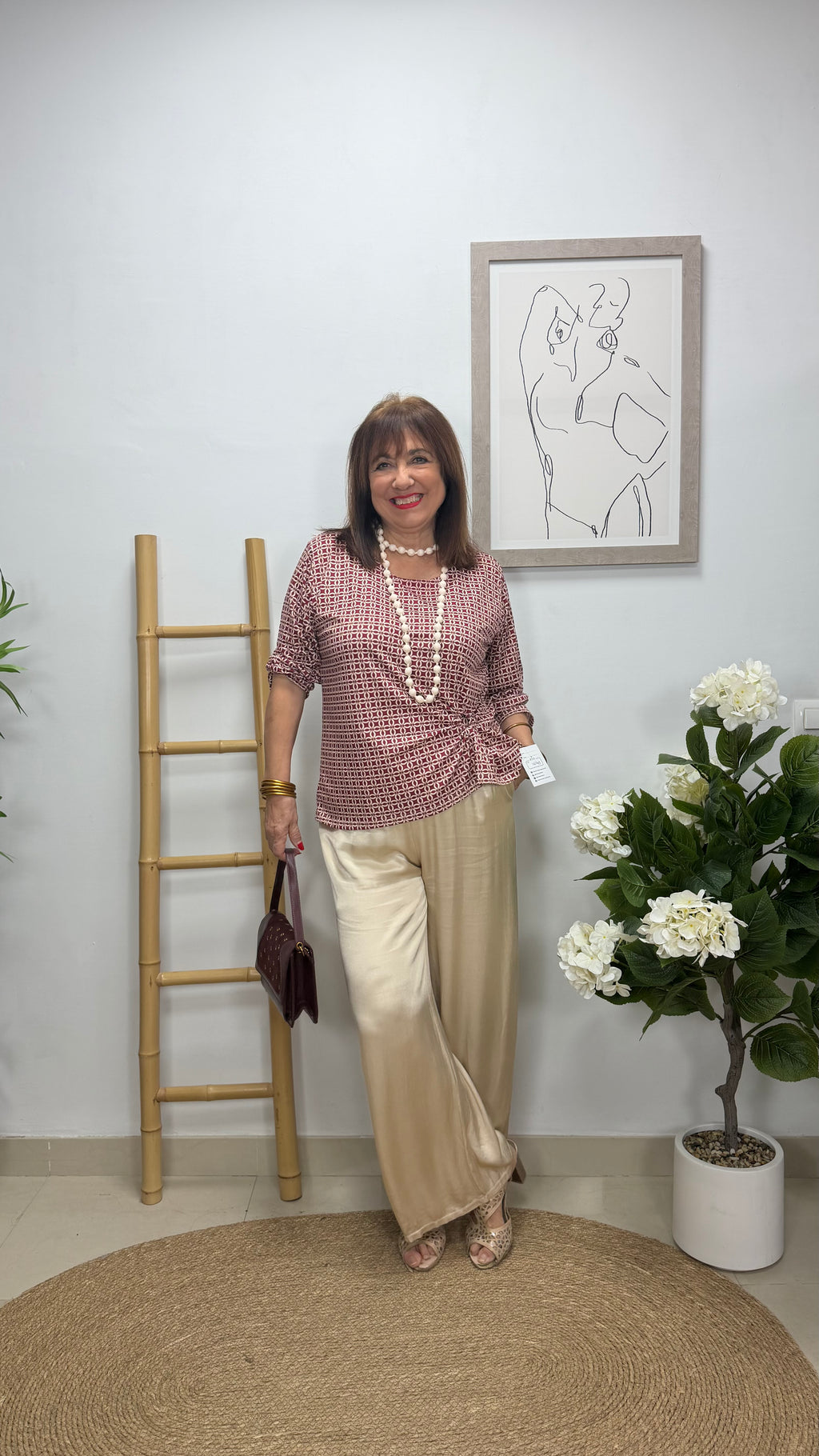 Blusa Trébol Burdeos