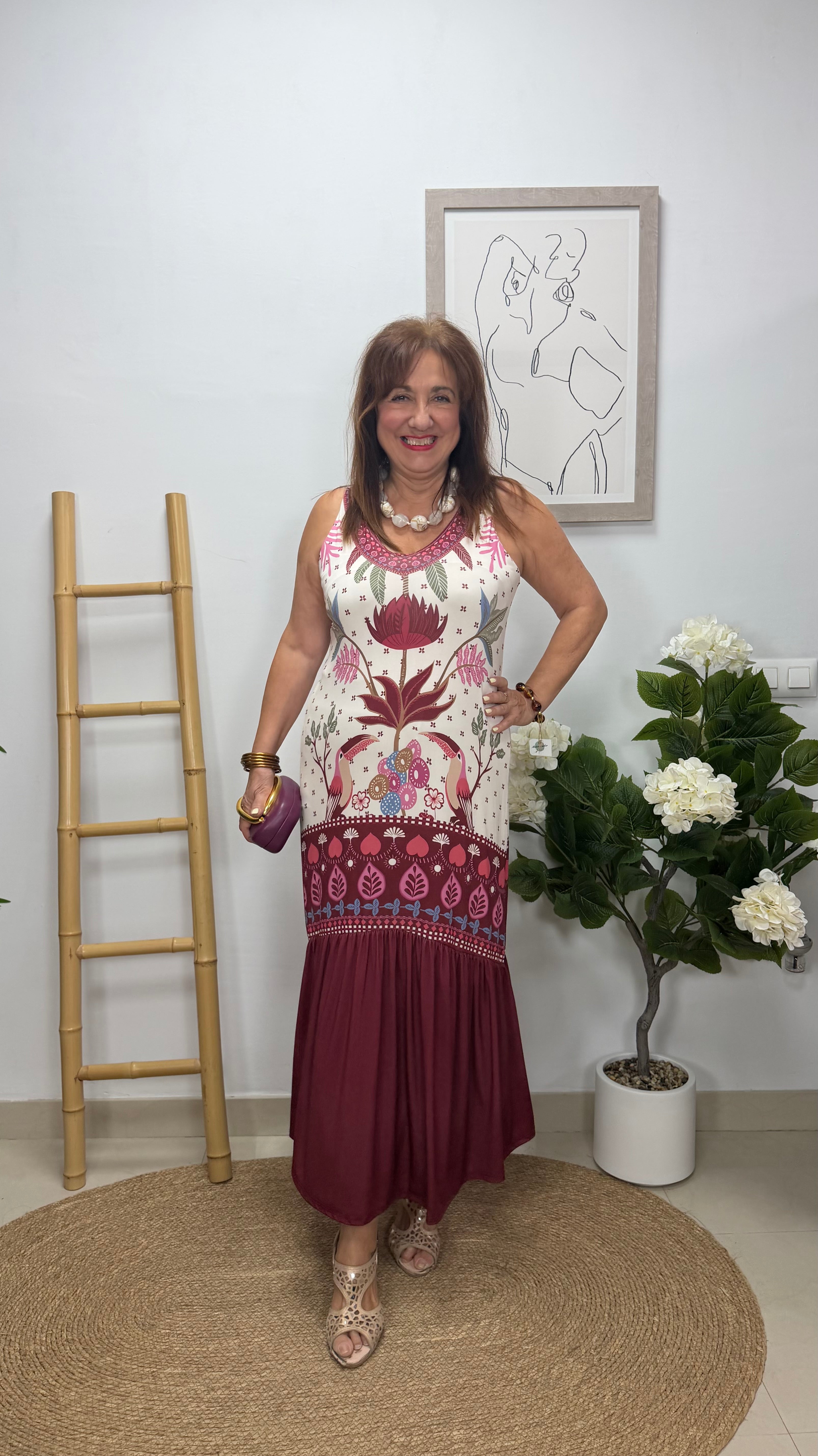Vestido Tucán Burdeos