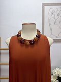 Collar Piedras Tonos Caldera