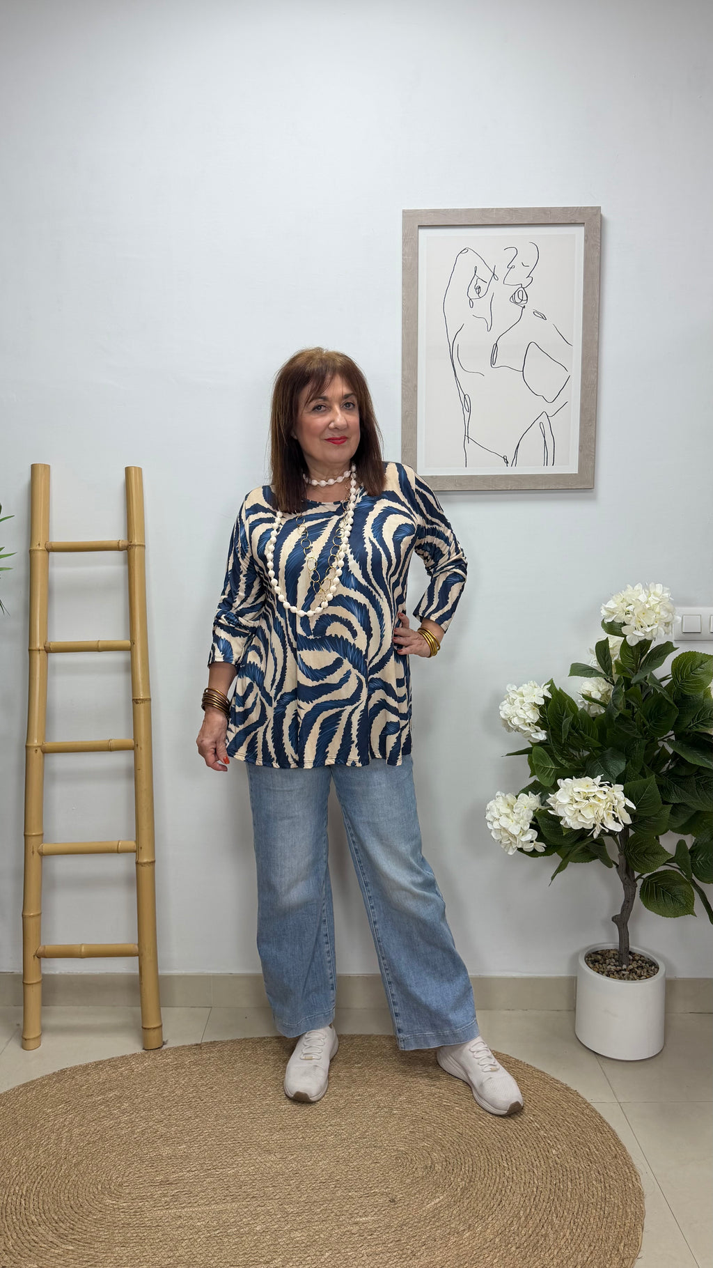 Blusa Espiral Azul