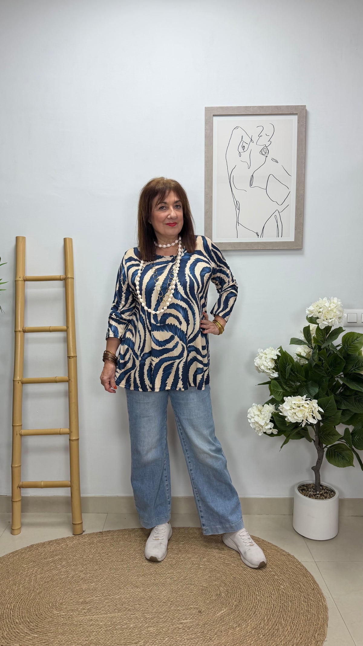 Blusa Espiral Azul