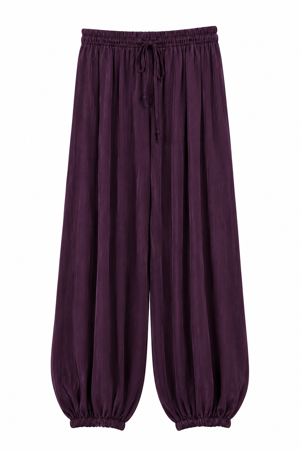 Pantalón Satén Bombacho Berengena