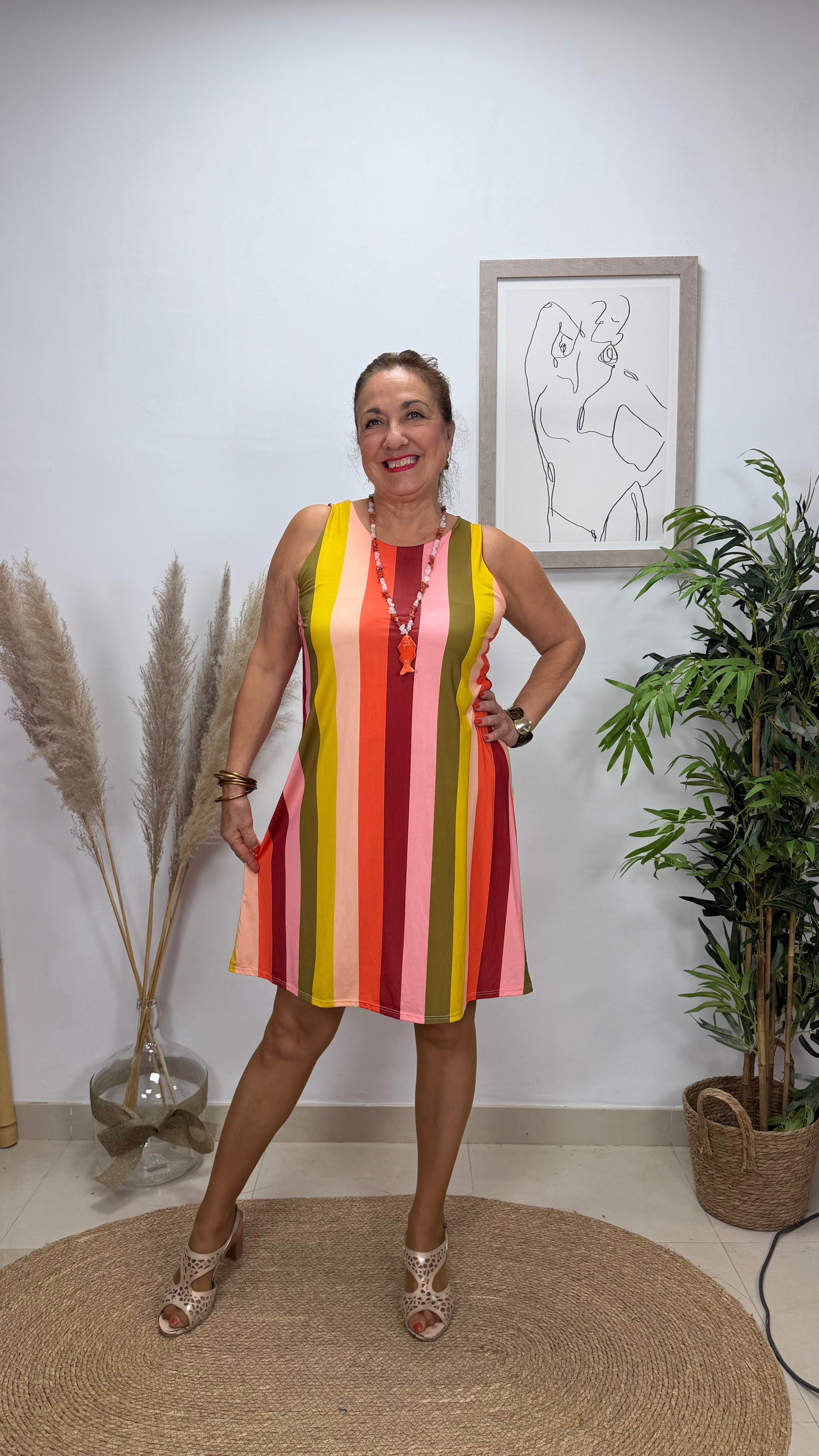 Vestido Corto Rayas
