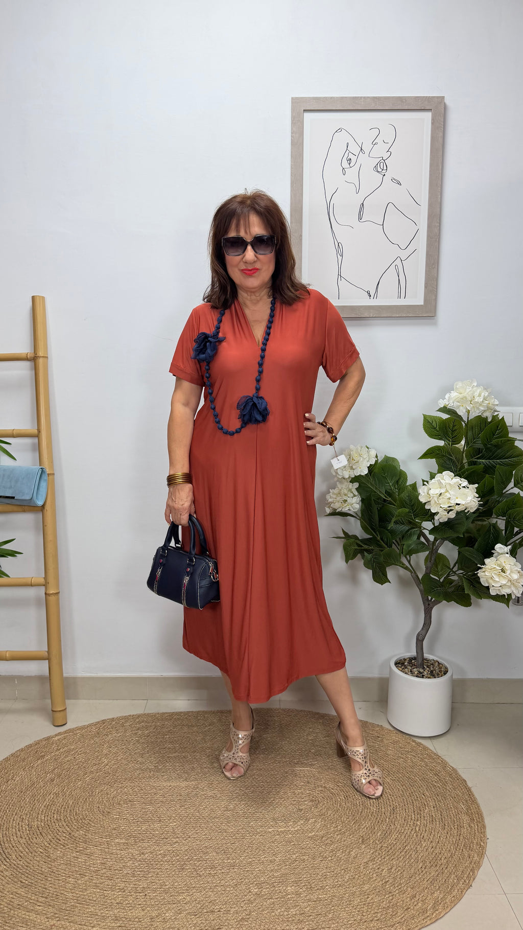 Vestido Paula Caldera con manga
