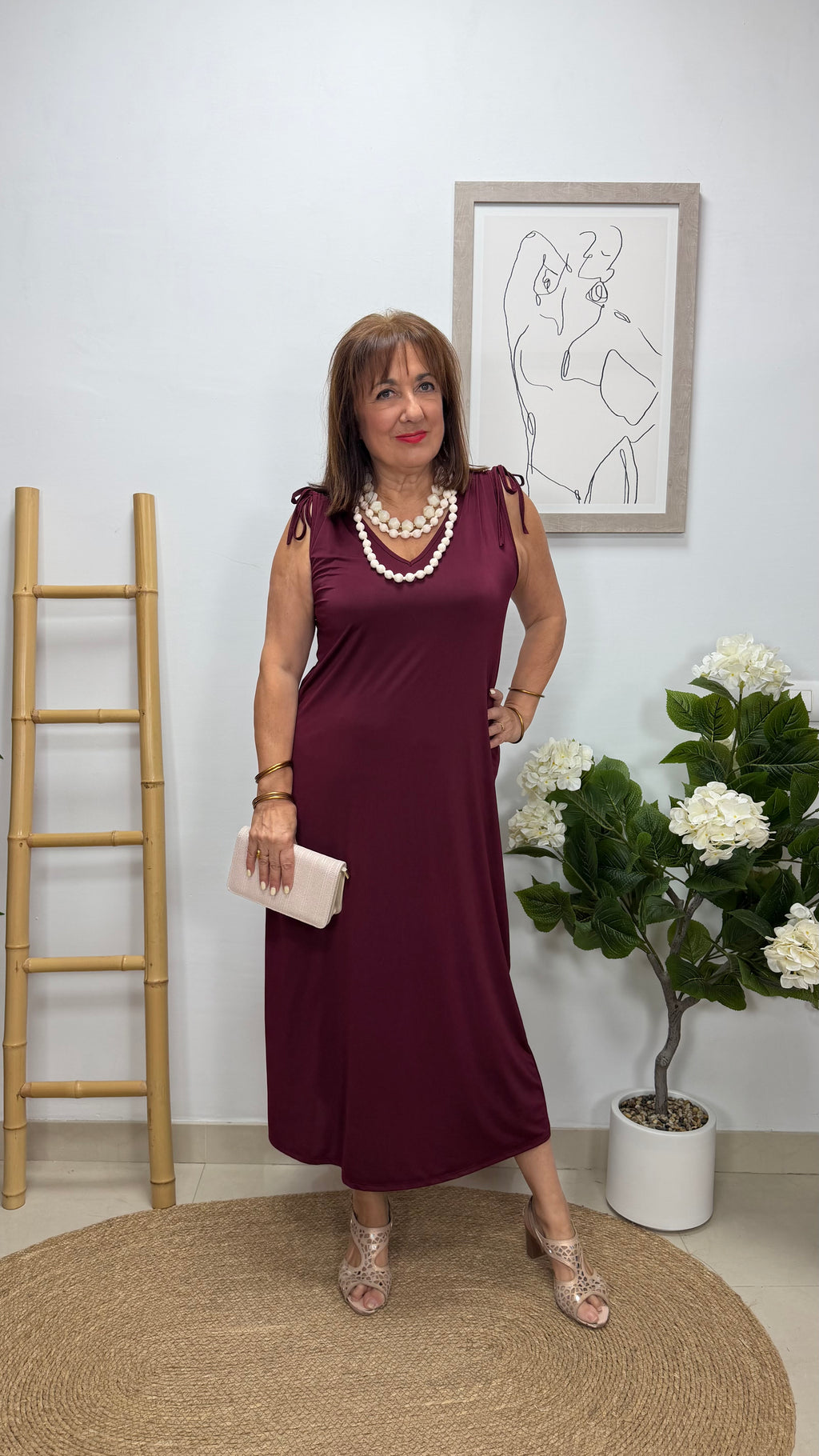 Vestido Rita Burdeos
