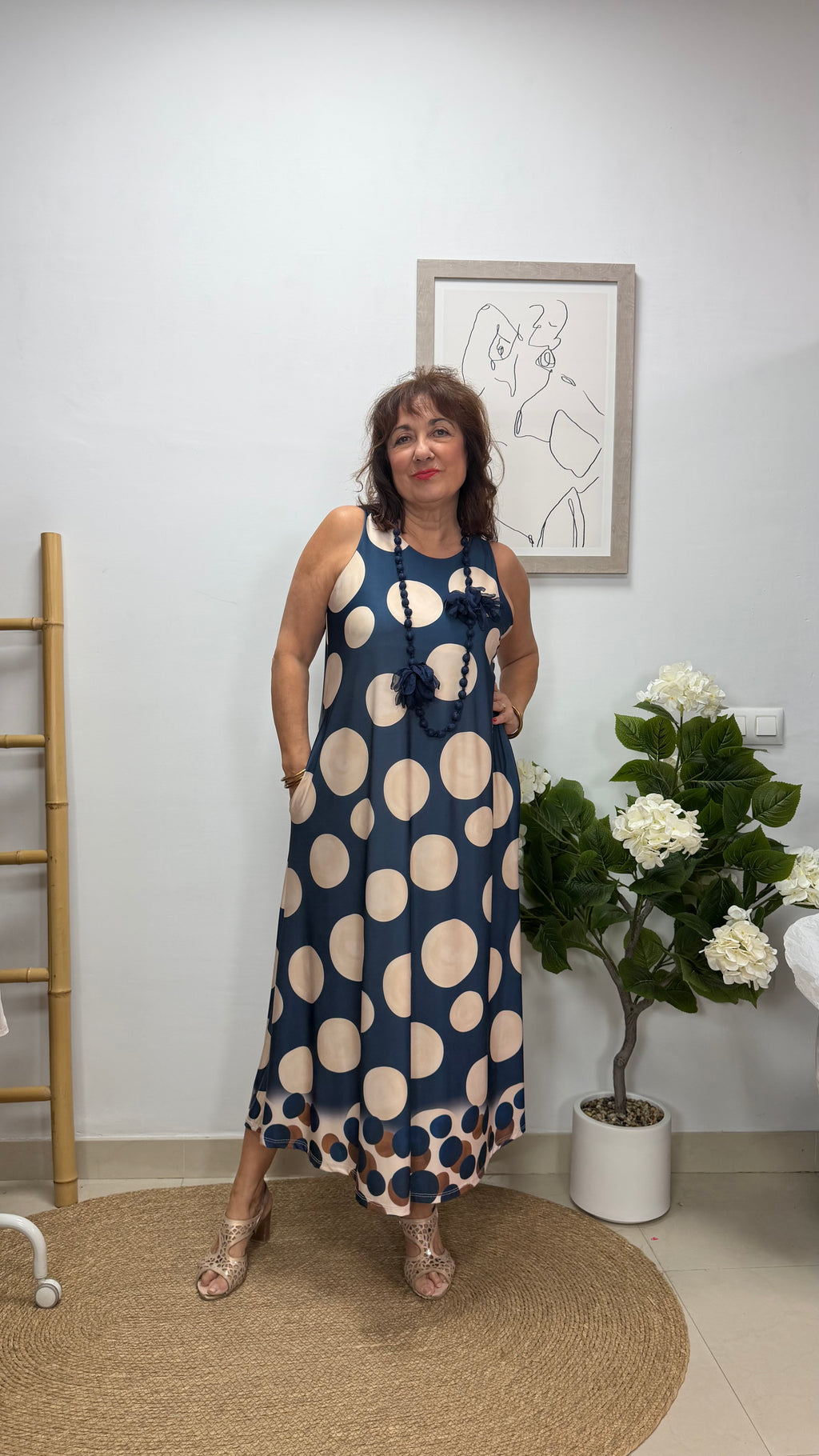 Vestido Elena Lunares Azul