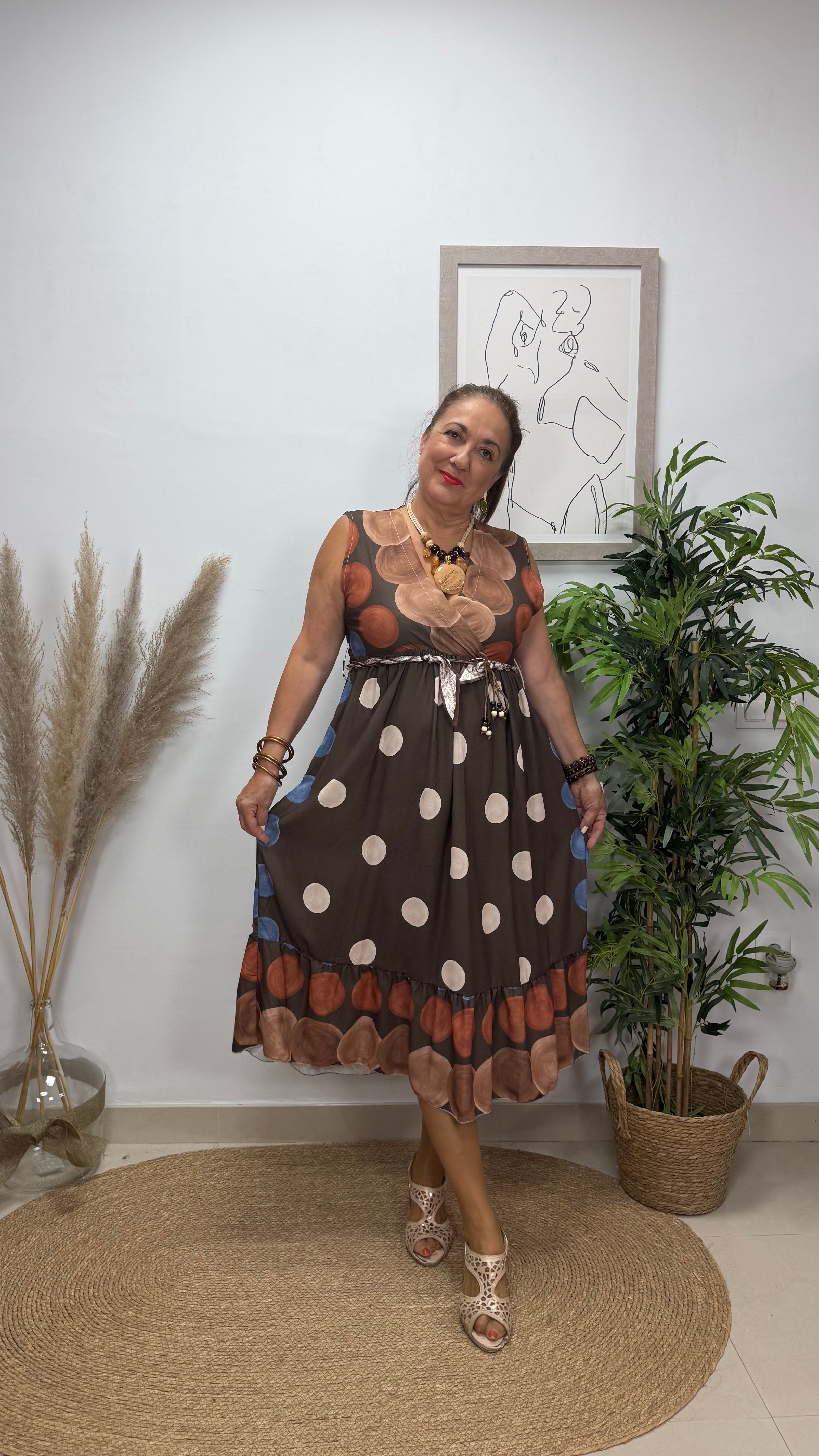 Vestido Sandra Marrón