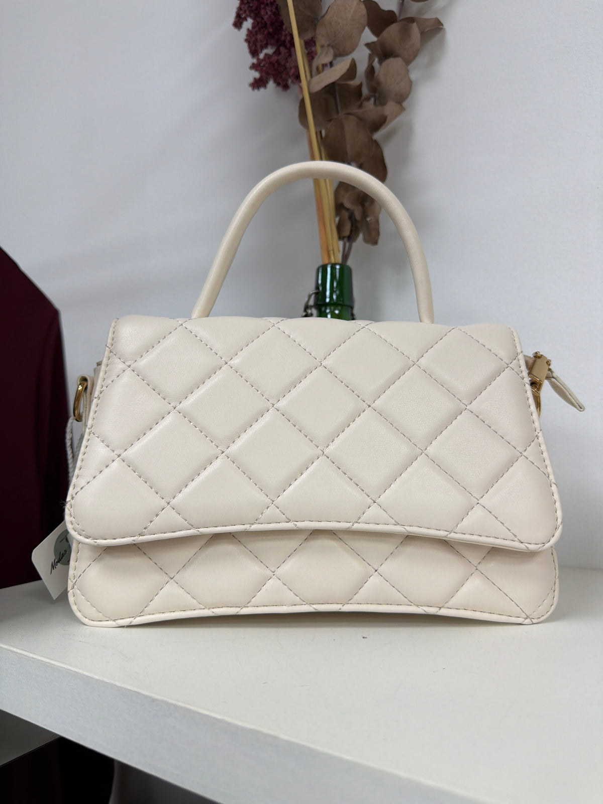 Bolso Blanco Acolchado