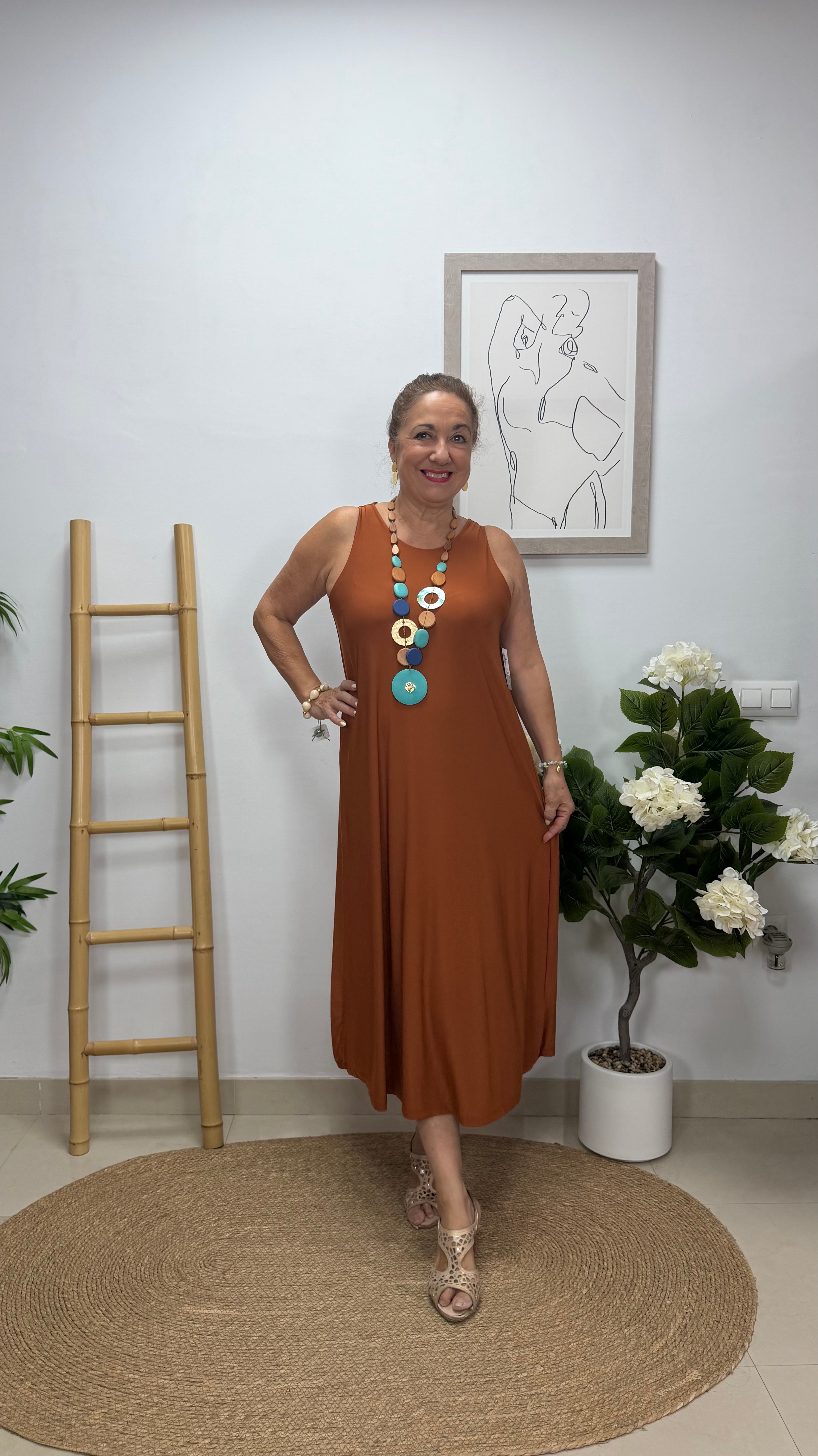 Vestido Estrella Teja