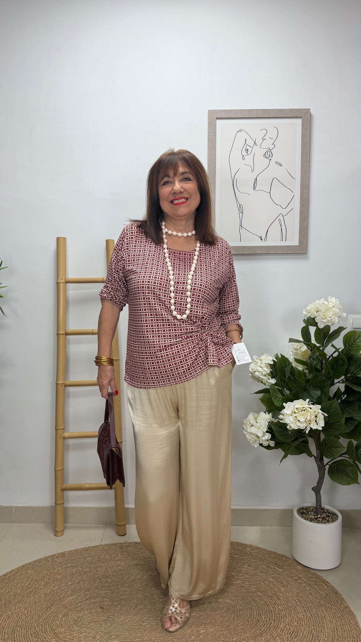 Blusa Trébol Burdeos