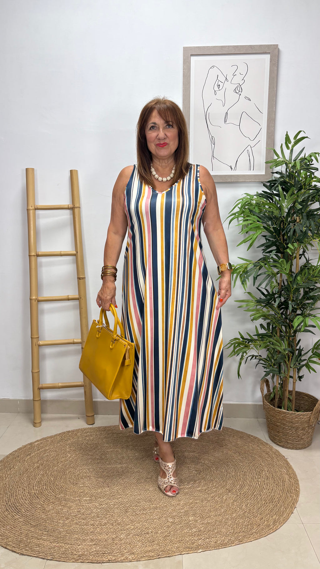 Vestido Rayas Largo