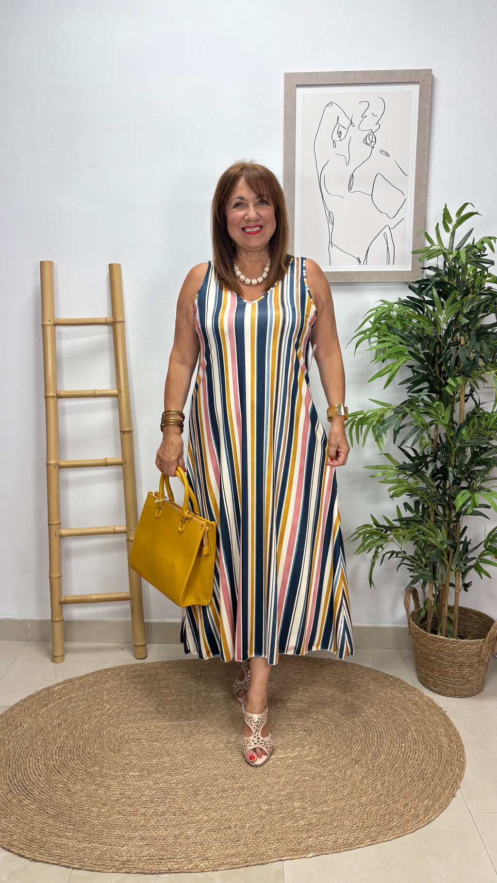 Vestido Rayas Largo