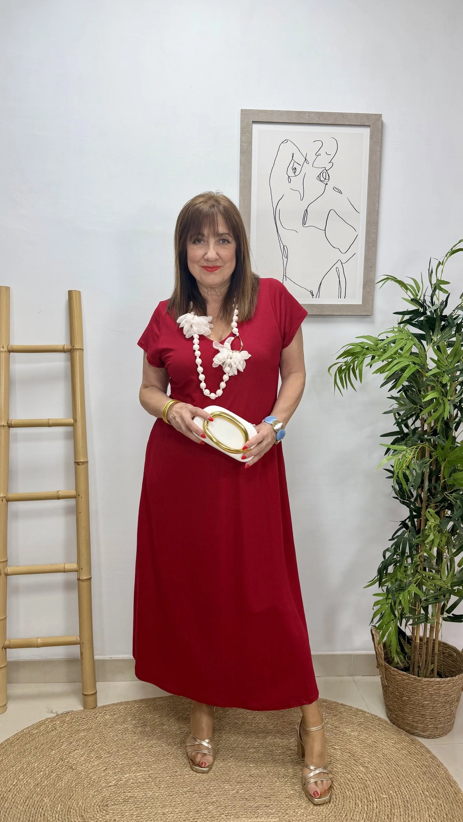 Vestido Carlota Burdeos