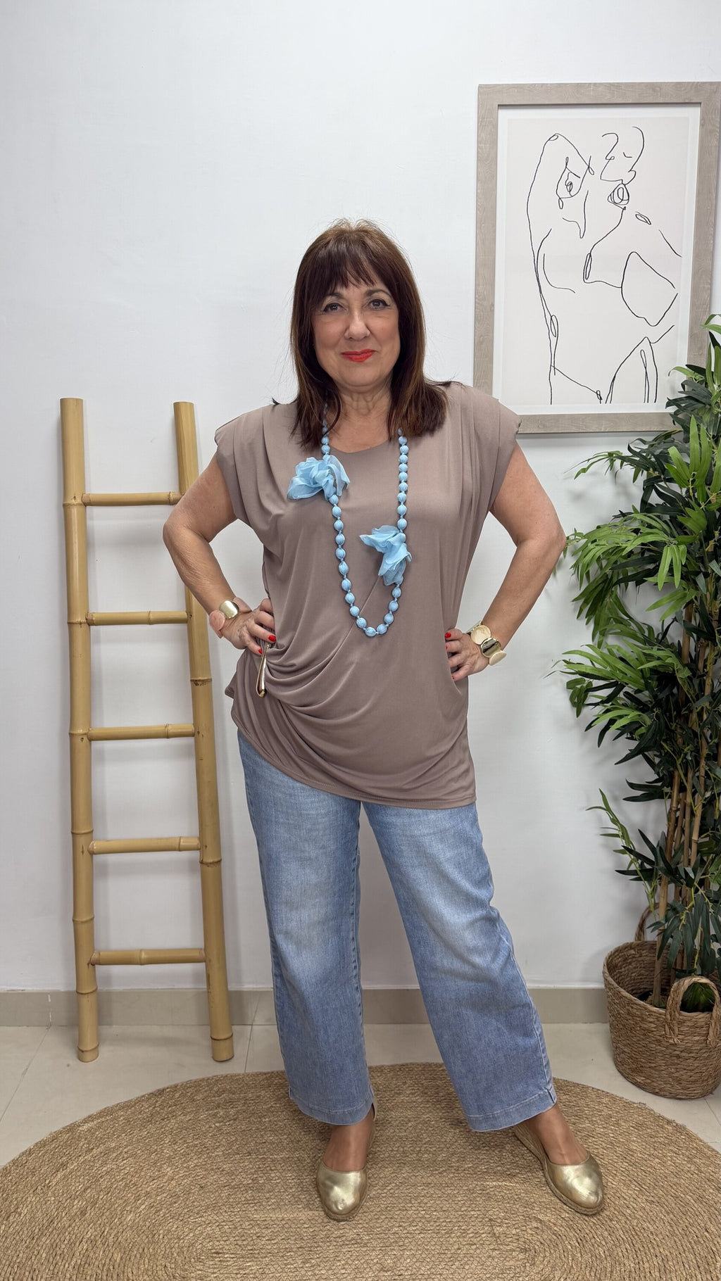 Blusa Lisa Hombreras