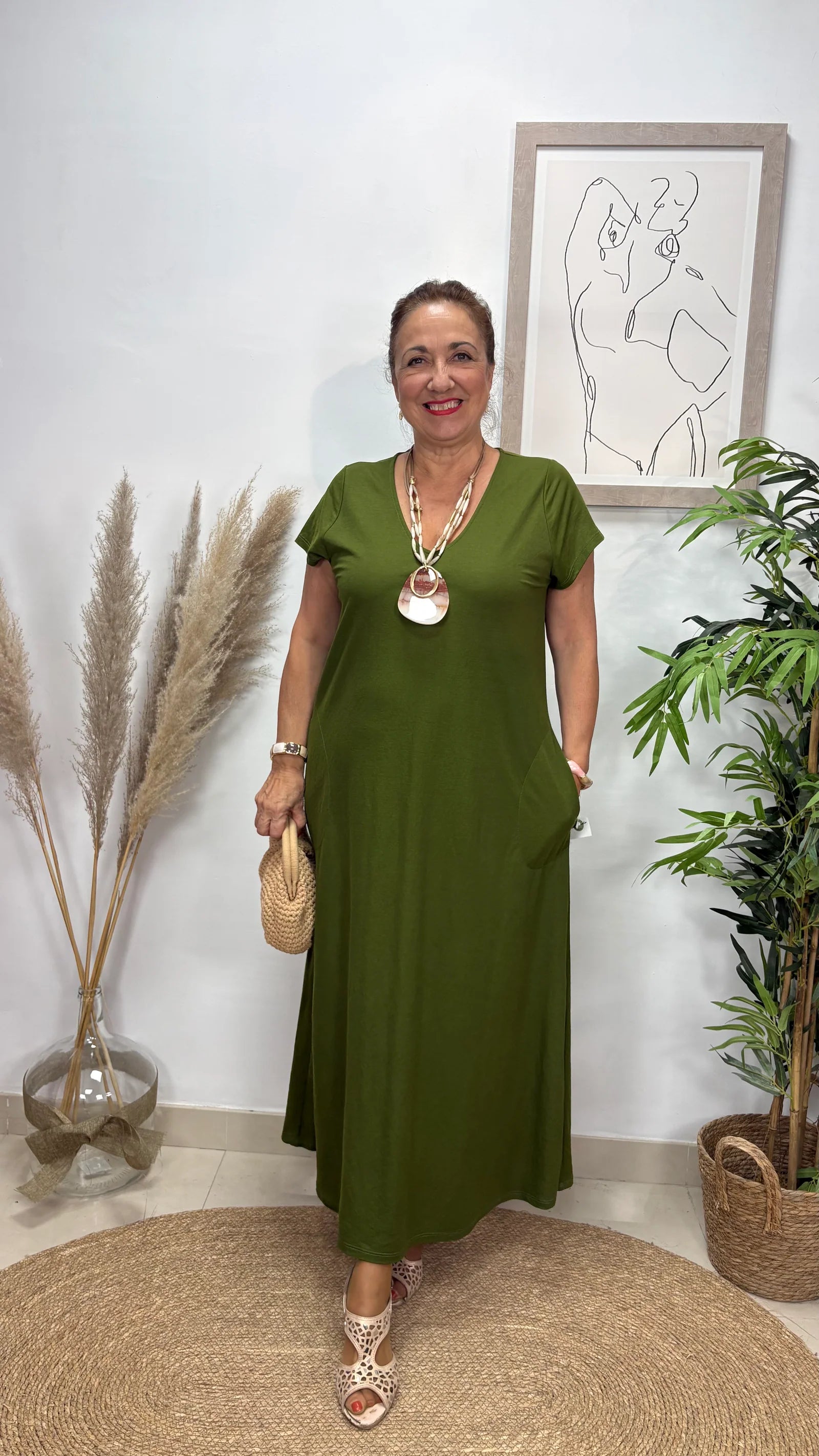 Vestido Carlota Verde Musgo